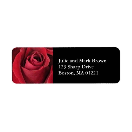 レッドローズ差出人住所ラベル ラベル (正面)