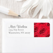 レッドローズ差出人住所ラベル ラベル (インサイチュ)