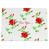 レッドローズ抱き枕 ラージペーパーバッグ (正面)