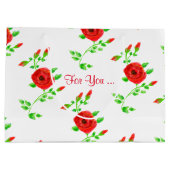 レッドローズ抱き枕 ラージペーパーバッグ (裏面)