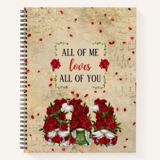 レッドローズ格言と楽譜 ノートブック