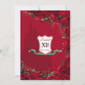 レッドローズ王室のプリンセスエレガントキンセアニェラ 招待状 (裏面)