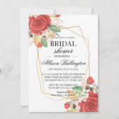 レッドローズ秋ブライダルシャワー 招待状 (正面)