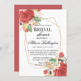 レッドローズ秋ブライダルシャワー 招待状