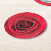 レッドローズ紙コースター ラウンドペーパーコースター (アングル)