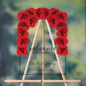 レッドローズ結婚のウェルカムサイン アクリルサイン (ニュートラル)