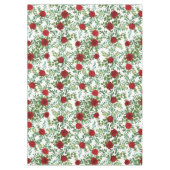 レッドローズ結婚のエレガントクラシック テーブルクロス (正面)