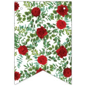 レッドローズ結婚のエレガントクラシック バンティングフラッグ (第1の旗)