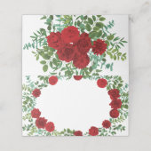 レッドローズ結婚のエレガントクラシック プレイスカード (外部開封)