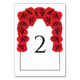 レッドローズ結婚のテーブル番号カード テーブルナンバー