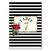 レッドローズ結婚のテーブル番号カード テーブルナンバー (裏面)