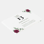 レッドローズ結婚のテーブル番号 ゲストブック (コーナー)