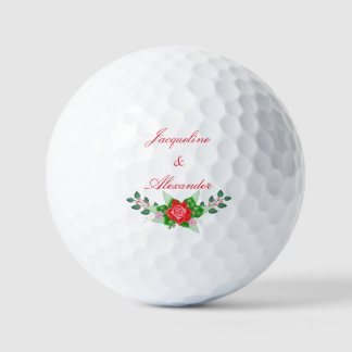 レッドローズ結婚のテーマパーティーがゴルフボールを好む ゴルフボール