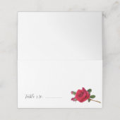 レッドローズ結婚のプレイスエスコートカード立ち プレイスカード (外部開封)