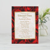 レッドローズ結婚のリハーサルディナー 招待状 (スタンド正面)