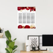 レッドローズ結婚またはキンセアニェラ座席表 ポスター (ホームオフィス)