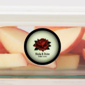 レッドローズ結婚ゴシックパーソナライズされたズ ラベル (貼付)