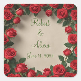 レッドローズ結婚ズ スクエアシール