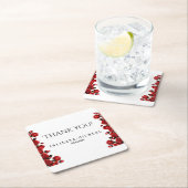 レッドローズ結婚ズ スクエアペーパーコースター (インサイチュ)