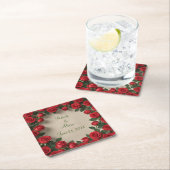 レッドローズ結婚ズ スクエアペーパーコースター (インサイチュ)