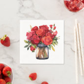 レッドローズ結婚ズ スタンダードカクテルナプキン (インサイチュ)