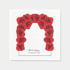 レッドローズ結婚ズ スタンダードカクテルナプキン