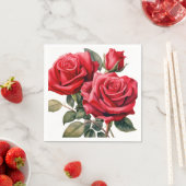 レッドローズ結婚ズ スタンダードカクテルナプキン (インサイチュ)