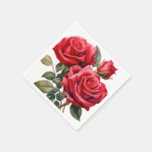 レッドローズ結婚ズ スタンダードカクテルナプキン (角)