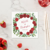 レッドローズ結婚ズ スタンダードカクテルナプキン (インサイチュ)