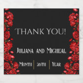 レッドローズ結婚ズ スパークリングワインラベル (シングルラベル)