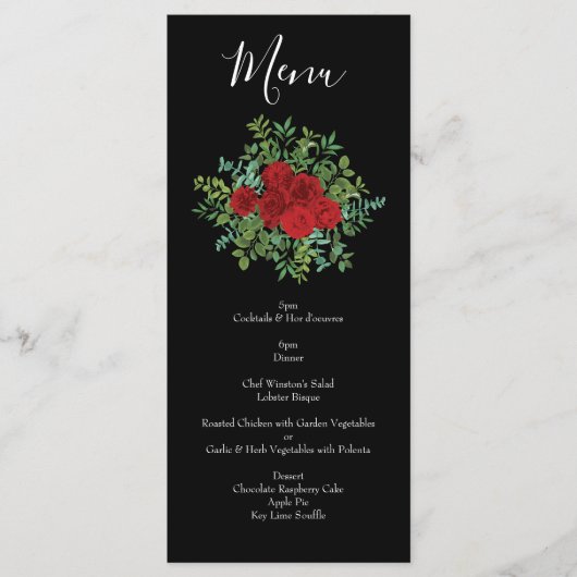 レッドローズ結婚ズ メニュー (正面)