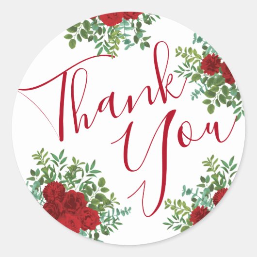 レッドローズ結婚ズ ラウンドシール (正面)