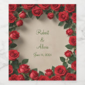 レッドローズ結婚ズ ワインラベル (シングルラベル)