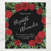 レッドローズ結婚ズ ワインラベル (シングルラベル)