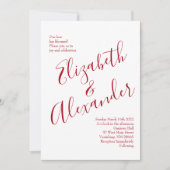 レッドローズ結婚ズ 招待状 (正面)