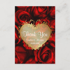 レッドローズ結婚フローラありがとう サンキューカード