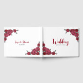 レッドローズ結婚フローラテーマ ゲストブック (全面)