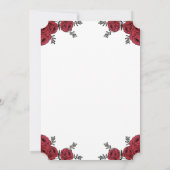 レッドローズ結婚フローラテーマ セーブザデート (裏面)