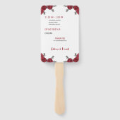 レッドローズ結婚フローラテーマ ハンドファン (裏面)