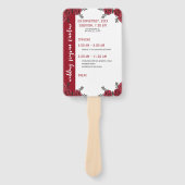 レッドローズ結婚フローラテーマ ハンドファン (正面)