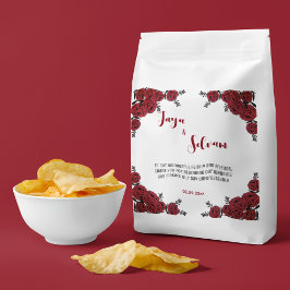 レッドローズ結婚フローラテーマ フェイバーバッグ