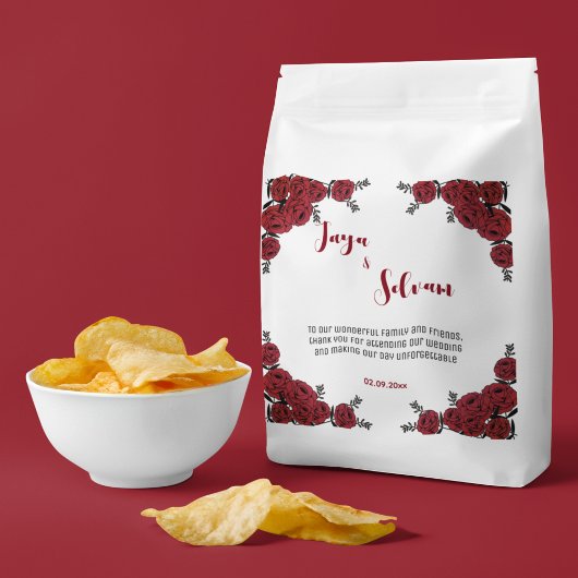 レッドローズ結婚フローラテーマ フェイバーバッグ