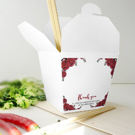 レッドローズ結婚フローラテーマ フェイバーボックス