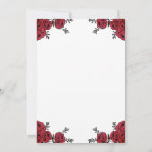 レッドローズ結婚フローラテーマ 招待状 (裏面)