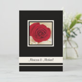 レッドローズ結婚式招待状 招待状 (スタンド正面)