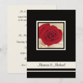 レッドローズ結婚式招待状 招待状 (正面/裏面)