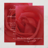レッドローズ結婚式招待状 招待状 (正面/裏面)