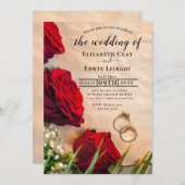 レッドローズ結婚式招待状 招待状 (正面/裏面)