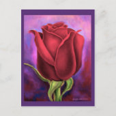 レッドローズ絵画フラワー数々のズ –  ポストカード (正面)