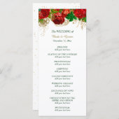 レッドローズ縁ど結婚式 プログラム (正面/裏面)